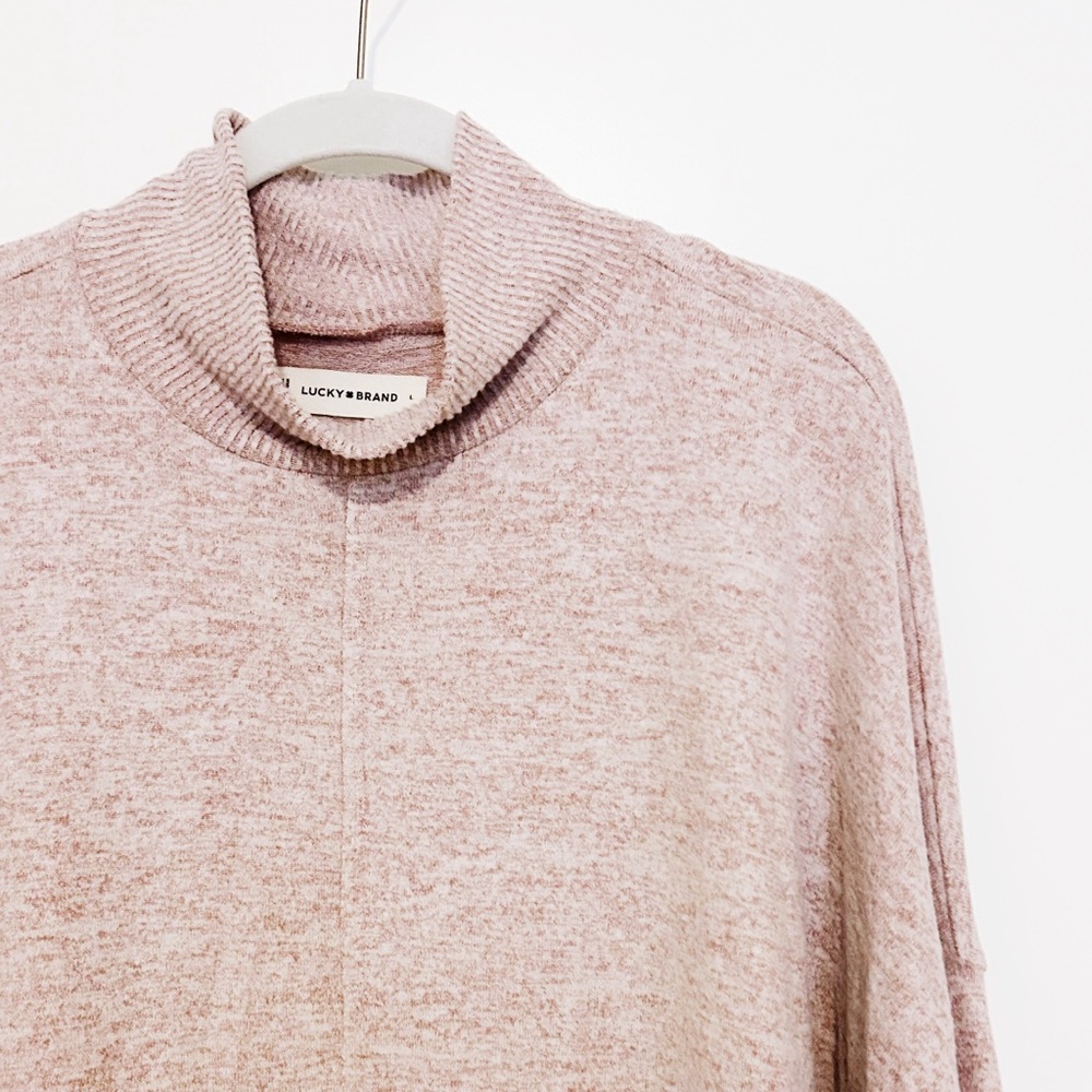NWT Lucky Brand Cloud Jersey Mock Neck Top